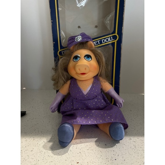 Fisher-Price Other - Vintage Miss Piggy Dress Up Doll Plush 1980 Henson Kermit Muppets 13"
